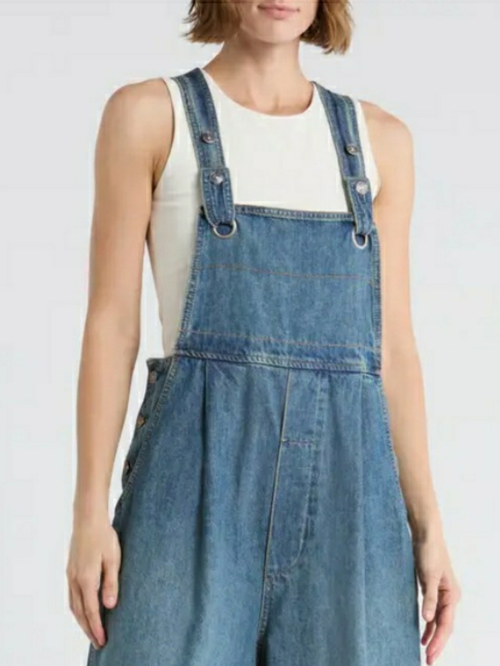 We The Free Denim Overalls in Deep Blue - Picture 9 of 9
